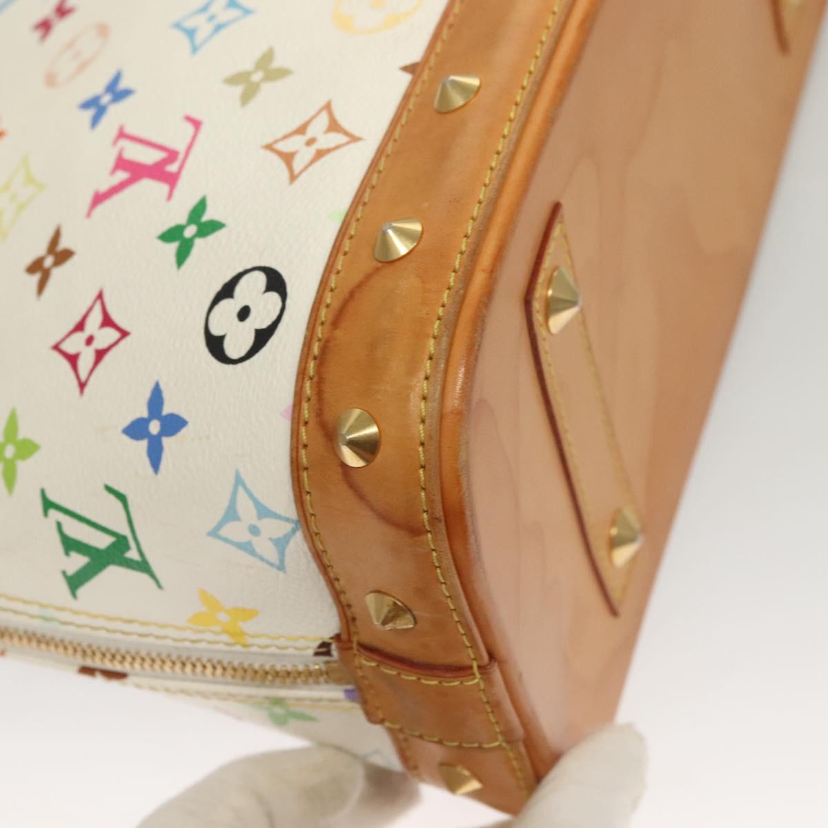 LOUIS VUITTON Monogram Multicolor Alma Hand Bag White M92647 LV Auth PP835