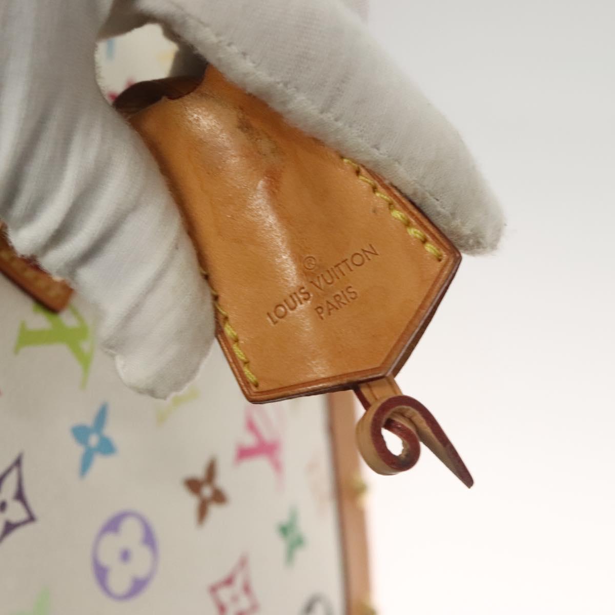 LOUIS VUITTON Monogram Multicolor Alma Hand Bag White M92647 LV Auth PP835