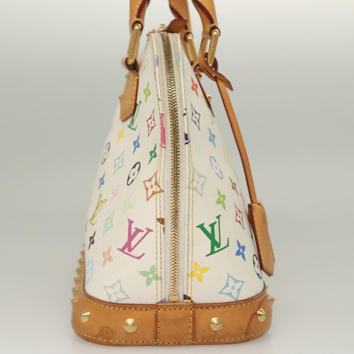 LOUIS VUITTON Monogram Multicolor Alma Hand Bag White M92647 LV Auth PP835