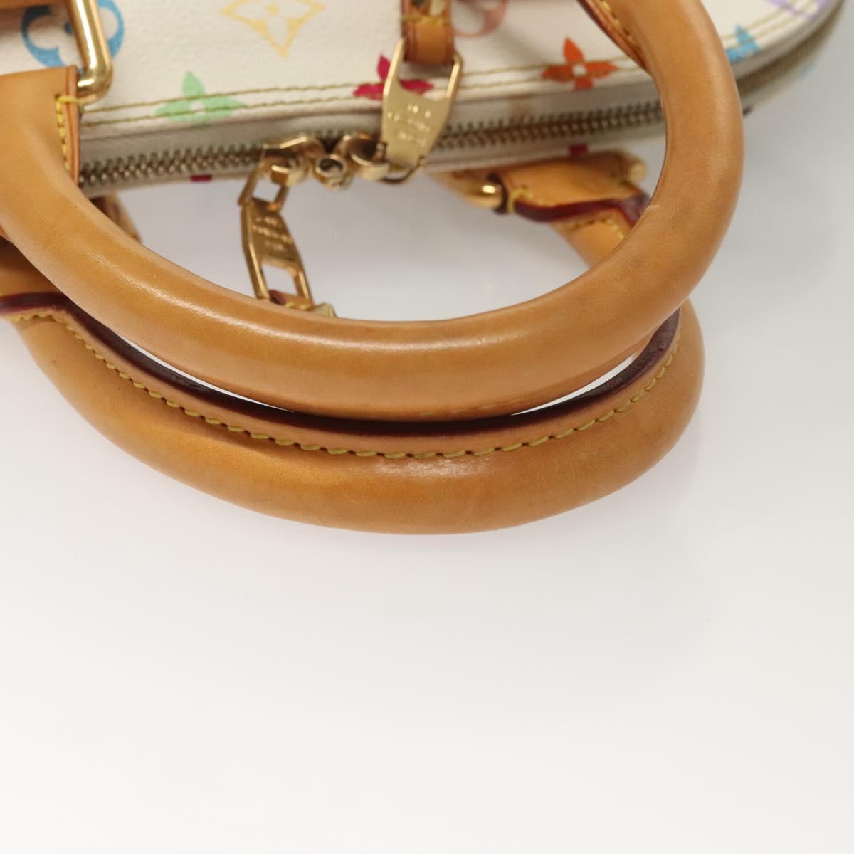 LOUIS VUITTON Monogram Multicolor Alma Hand Bag White M92647 LV Auth PP835