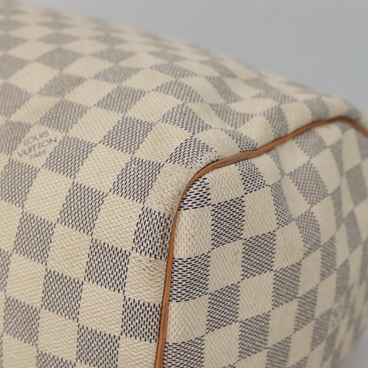 LOUIS VUITTON Damier Azur Speedy 30 Hand Bag N41533 LV Auth PP836