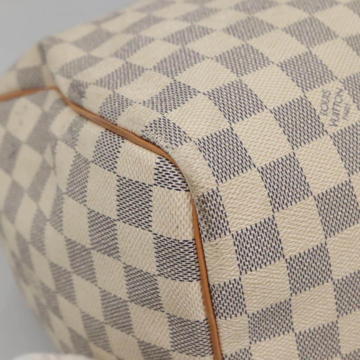 LOUIS VUITTON Damier Azur Speedy 30 Hand Bag N41533 LV Auth PP836