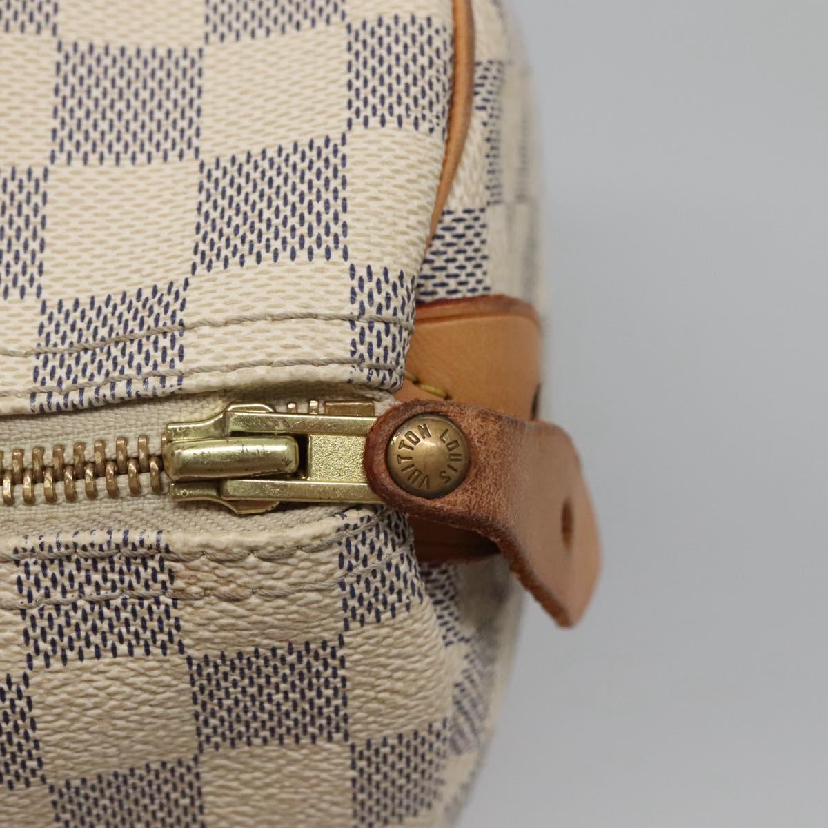 LOUIS VUITTON Damier Azur Speedy 30 Hand Bag N41533 LV Auth PP836