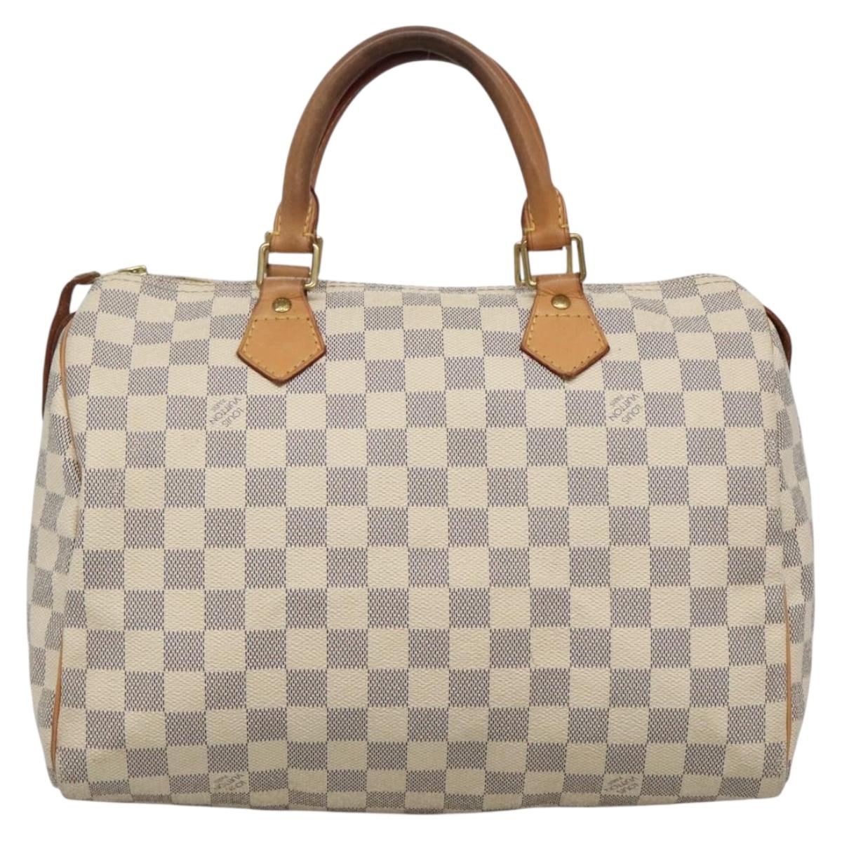 LOUIS VUITTON Damier Azur Speedy 30 Hand Bag N41533 LV Auth PP836