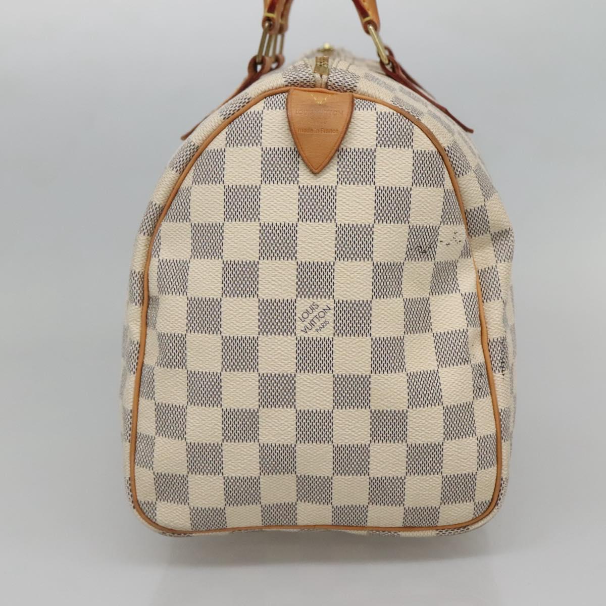 LOUIS VUITTON Damier Azur Speedy 30 Hand Bag N41533 LV Auth PP836