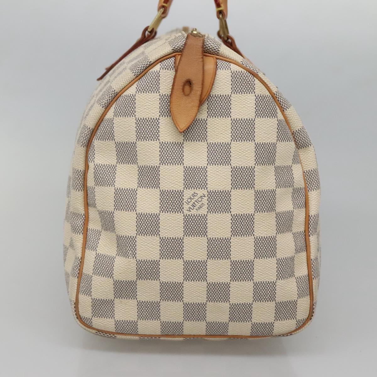 LOUIS VUITTON Damier Azur Speedy 30 Hand Bag N41533 LV Auth PP836