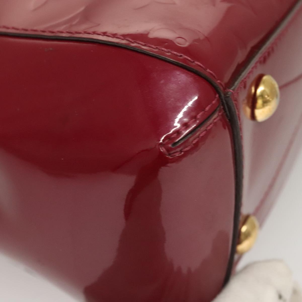 LOUIS VUITTON Vernis Montaigne BB Hand Bag 2way Rose Andian M50172 LV Auth PP837