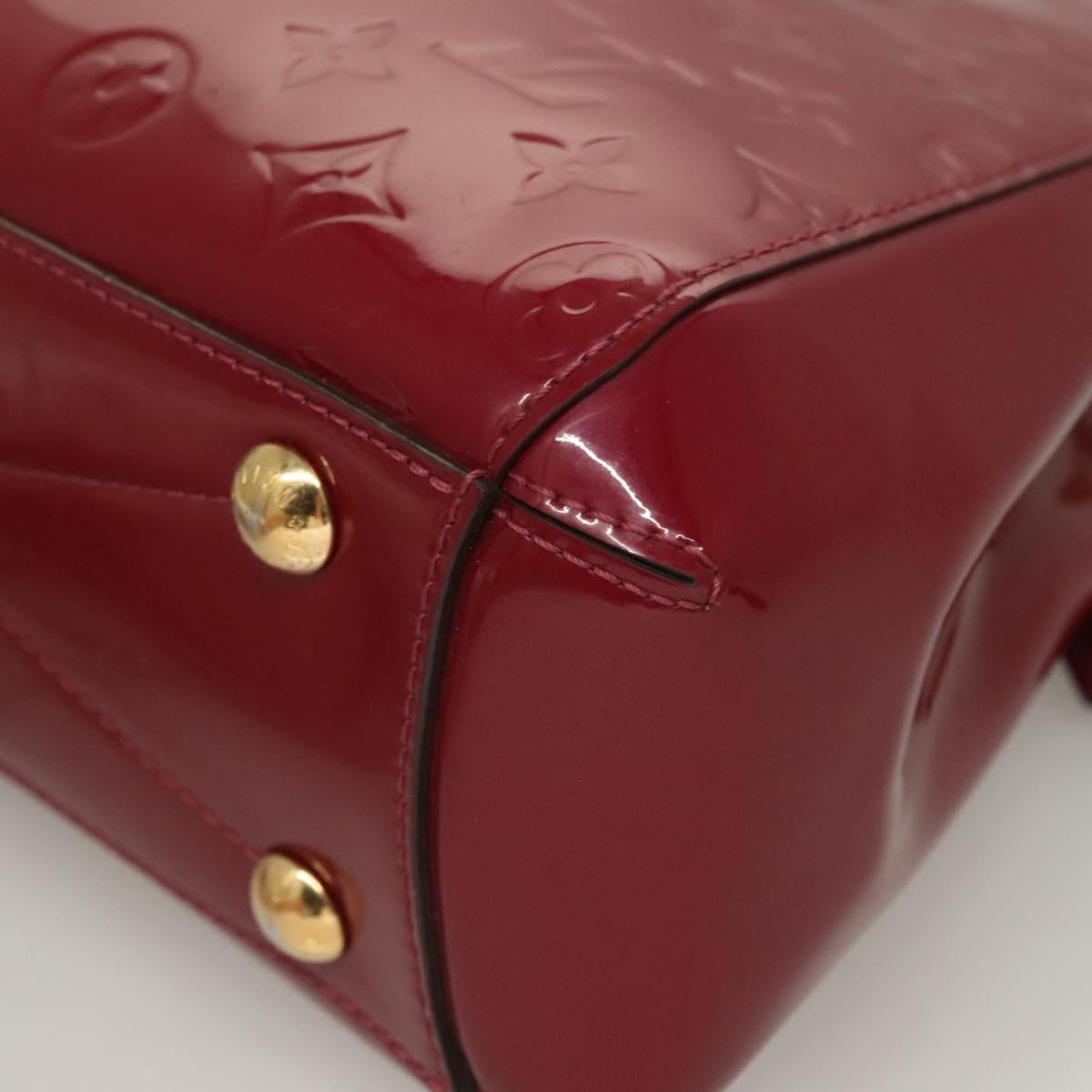 LOUIS VUITTON Vernis Montaigne BB Hand Bag 2way Rose Andian M50172 LV Auth PP837