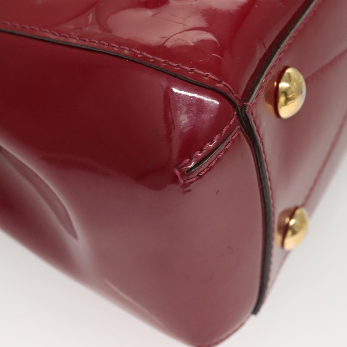 LOUIS VUITTON Vernis Montaigne BB Hand Bag 2way Rose Andian M50172 LV Auth PP837