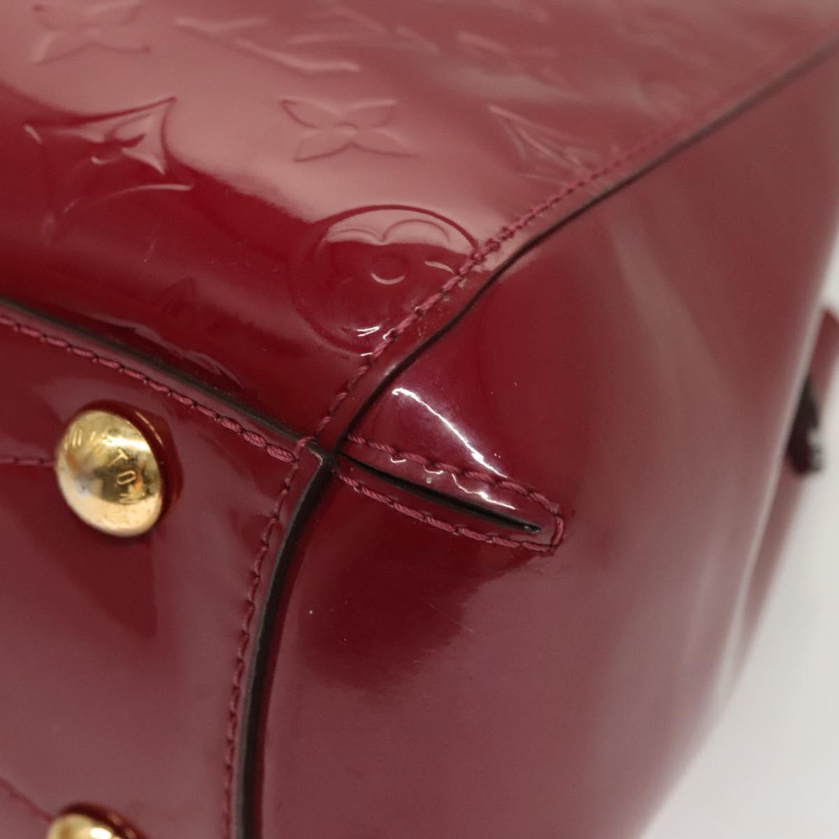 LOUIS VUITTON Vernis Montaigne BB Hand Bag 2way Rose Andian M50172 LV Auth PP837