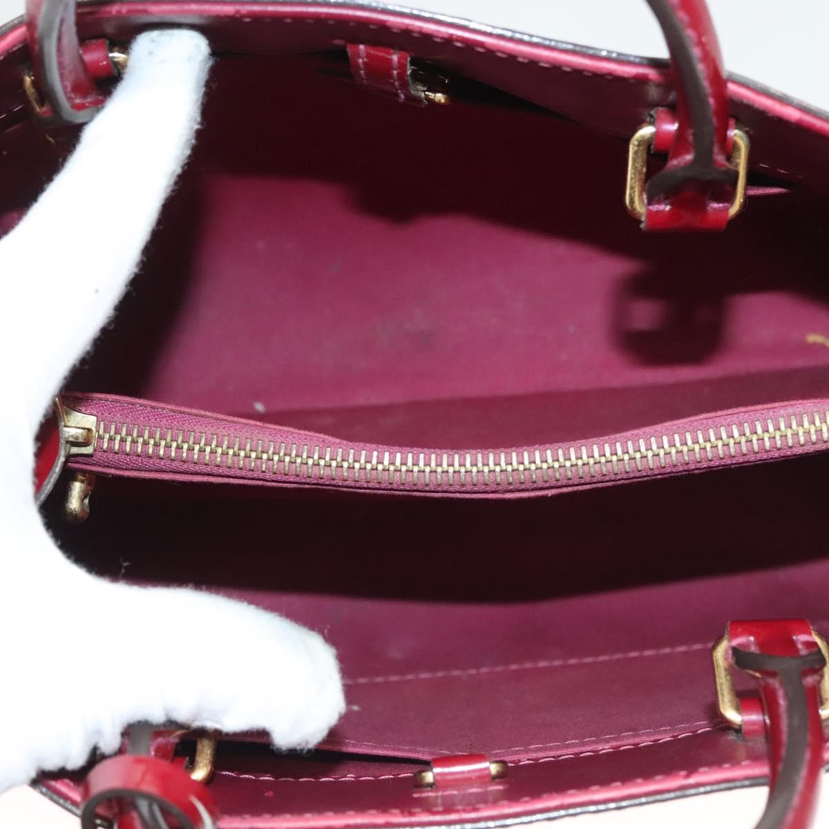 LOUIS VUITTON Vernis Montaigne BB Hand Bag 2way Rose Andian M50172 LV Auth PP837