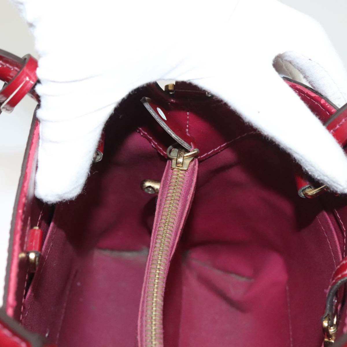 LOUIS VUITTON Vernis Montaigne BB Hand Bag 2way Rose Andian M50172 LV Auth PP837