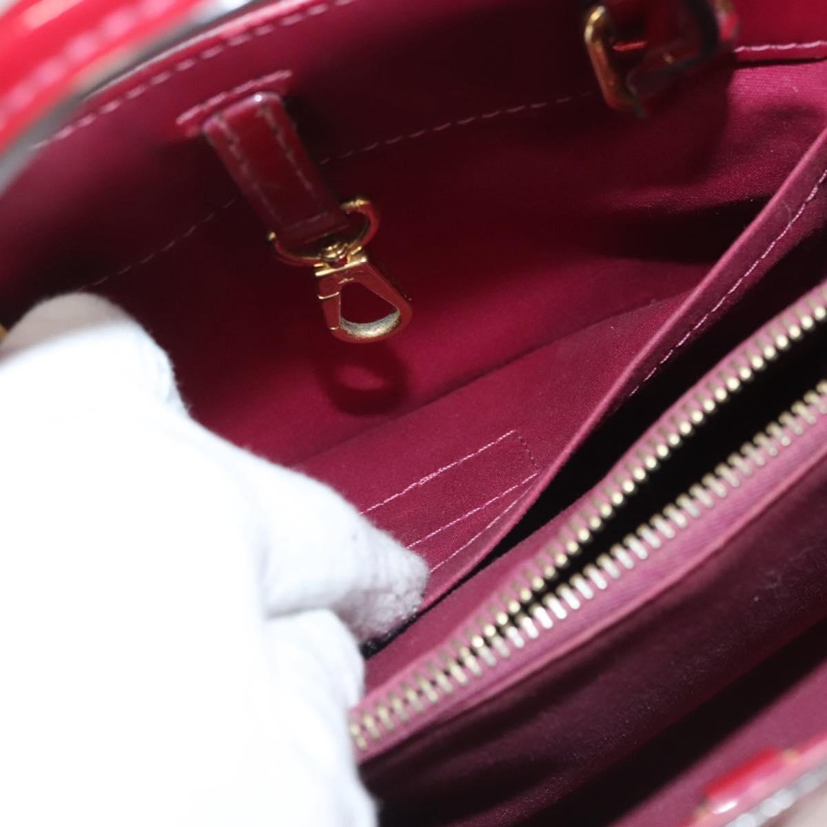 LOUIS VUITTON Vernis Montaigne BB Hand Bag 2way Rose Andian M50172 LV Auth PP837
