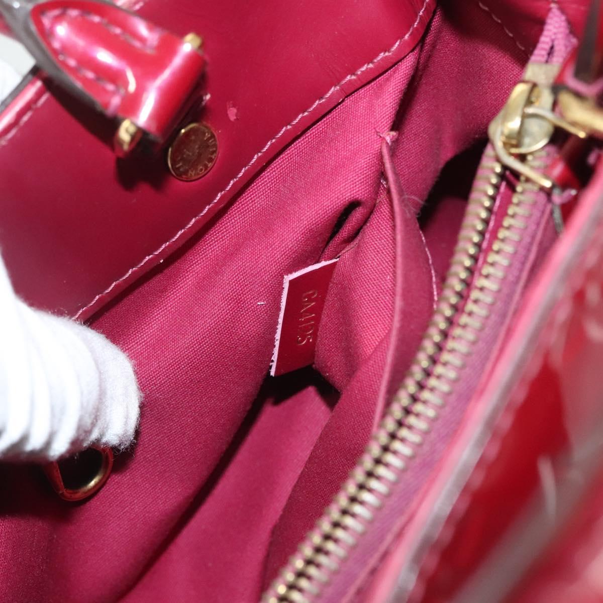 LOUIS VUITTON Vernis Montaigne BB Hand Bag 2way Rose Andian M50172 LV Auth PP837