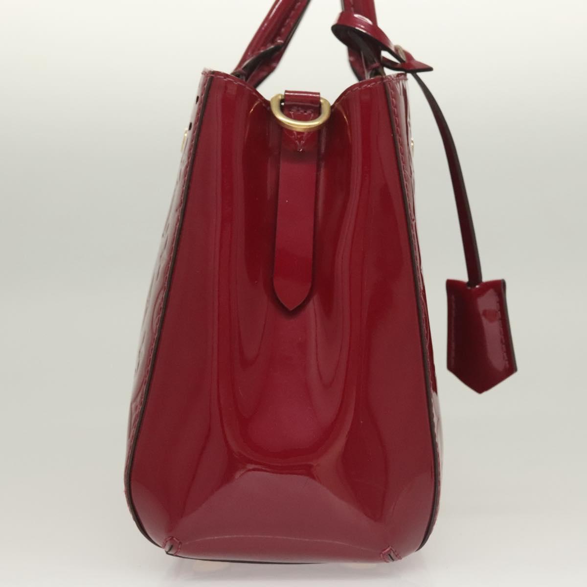 LOUIS VUITTON Vernis Montaigne BB Hand Bag 2way Rose Andian M50172 LV Auth PP837
