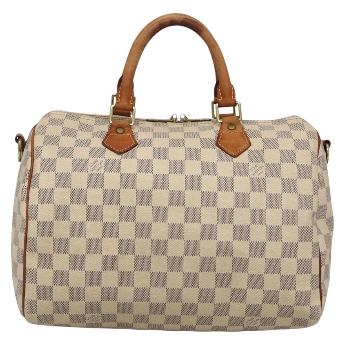 LOUIS VUITTON Damier Azur Speedy Bandouliere 30 Bag 2way N41052 LV Auth PP838