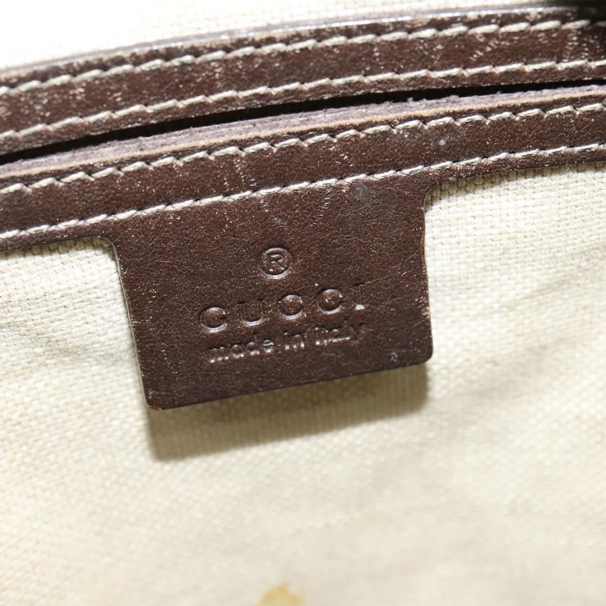 GUCCI GG Supreme Shoulder Bag PVC Beige Gold 233268 Auth PP845