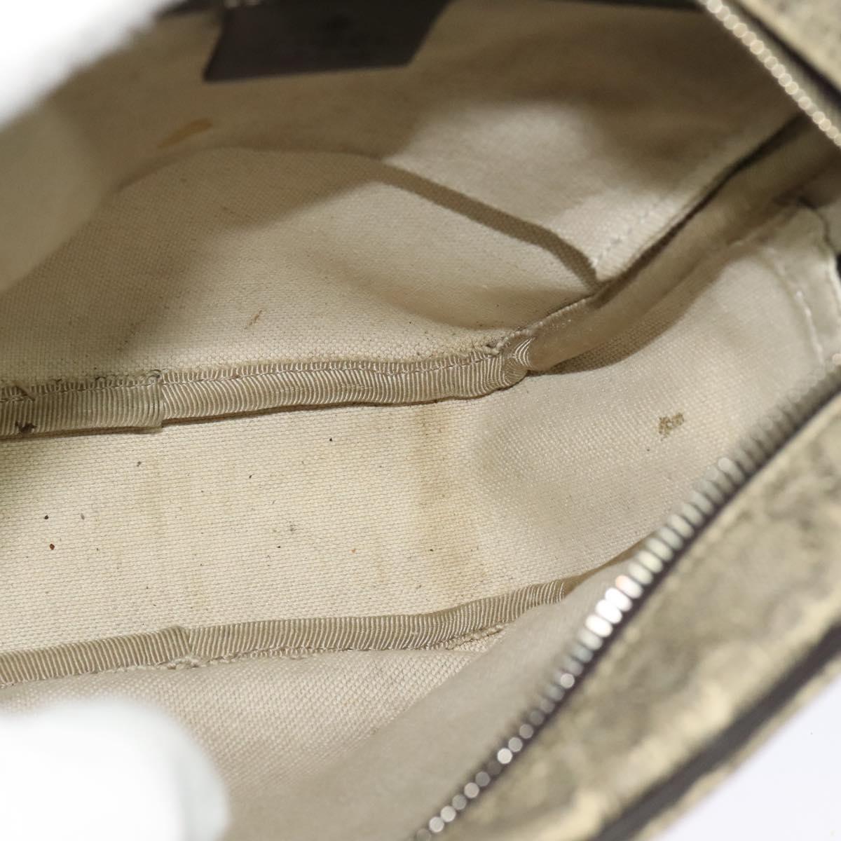 GUCCI GG Supreme Shoulder Bag PVC Beige Gold 233268 Auth PP845