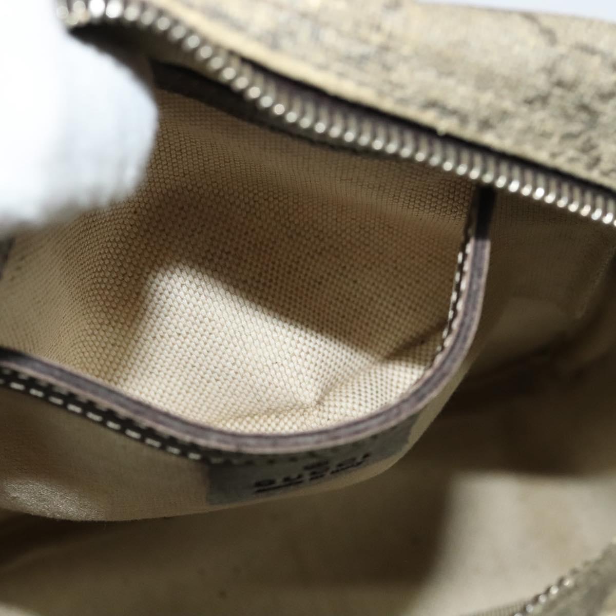 GUCCI GG Supreme Shoulder Bag PVC Beige Gold 233268 Auth PP845