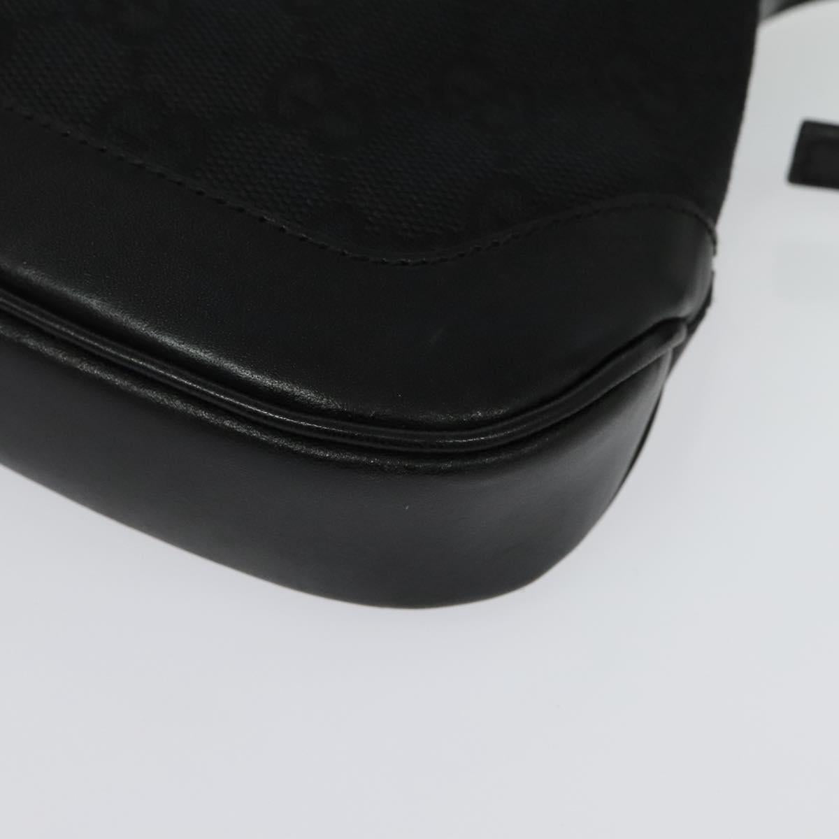 GUCCI GG Canvas Jackie Shoulder Bag Black Silver 007 2038 Auth PP859