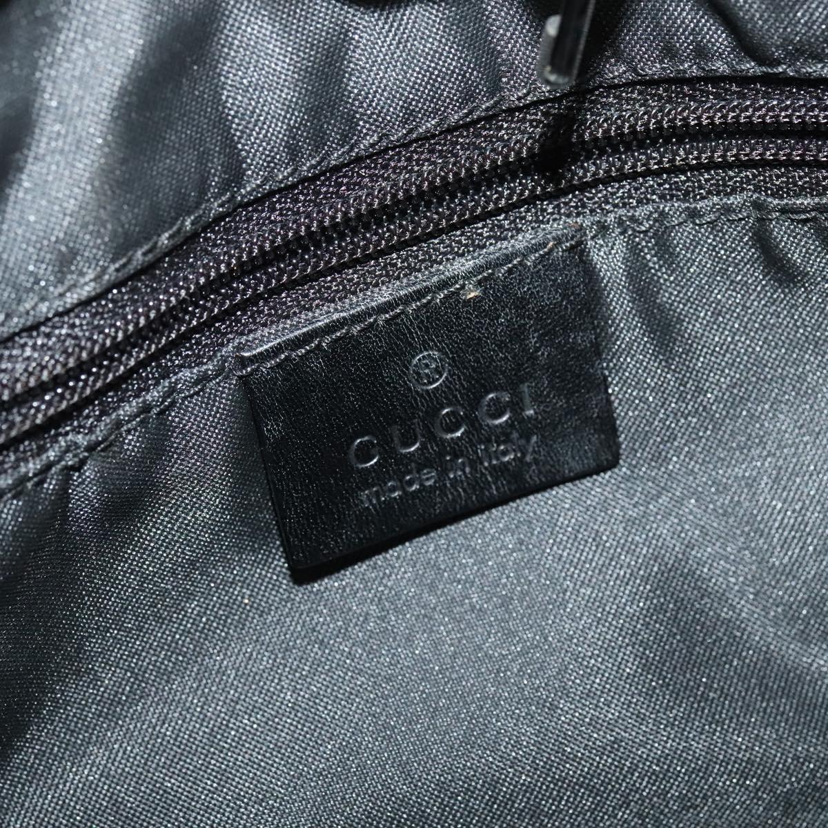 GUCCI GG Canvas Jackie Shoulder Bag Black Silver 007 2038 Auth PP859