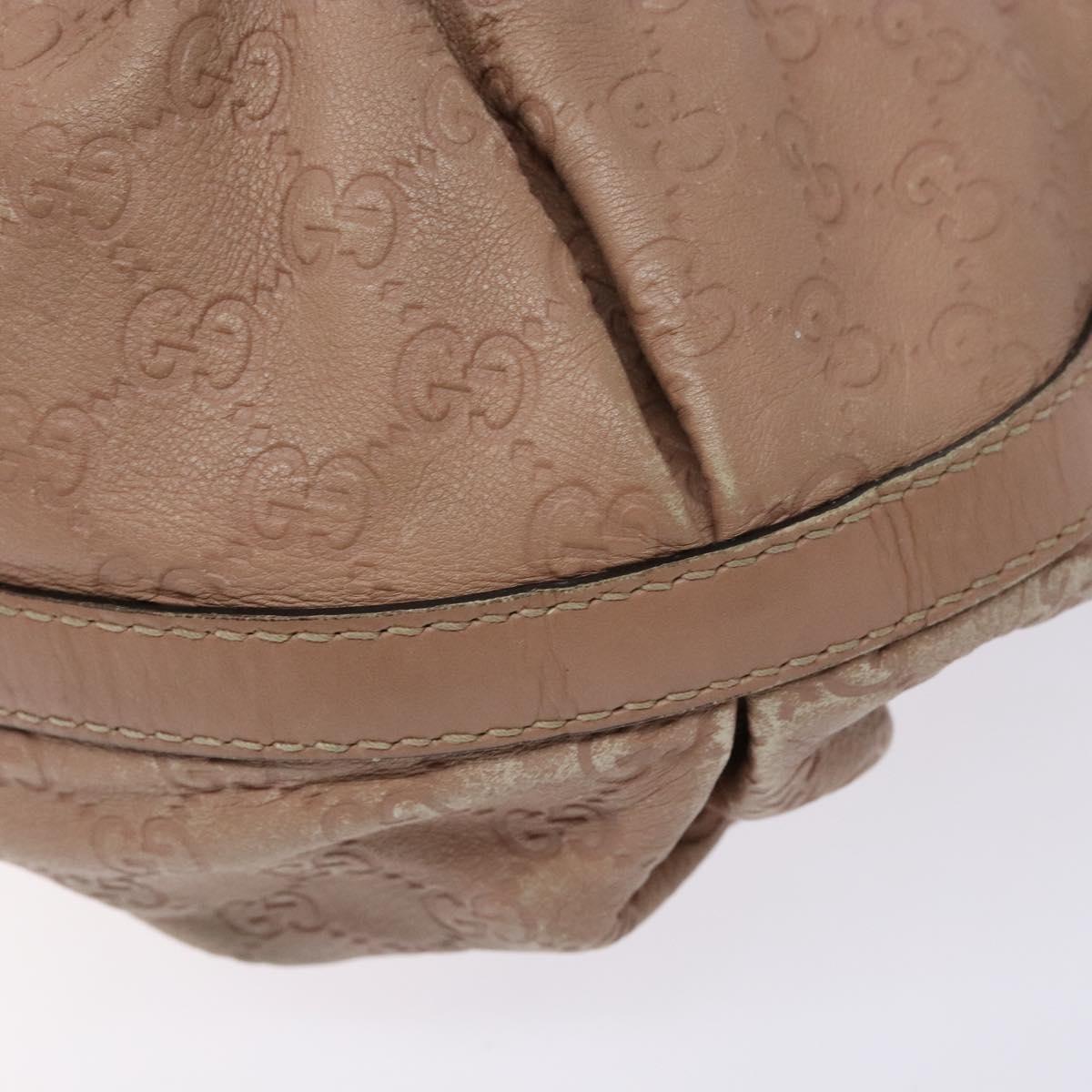 GUCCI GG Canvas Guccissima Tote Bag Leather Beige Gold 269953 Auth PP889