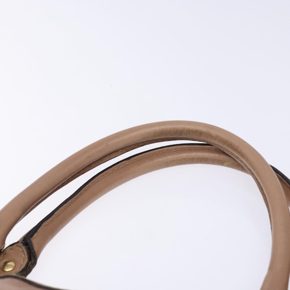 GUCCI GG Canvas Guccissima Tote Bag Leather Beige Gold 269953 Auth PP889