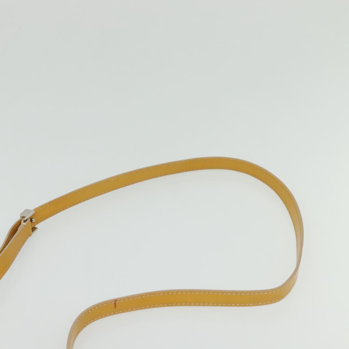 FENDI Hand Bag Patent leather 2way Silver Yellow Auth PP894