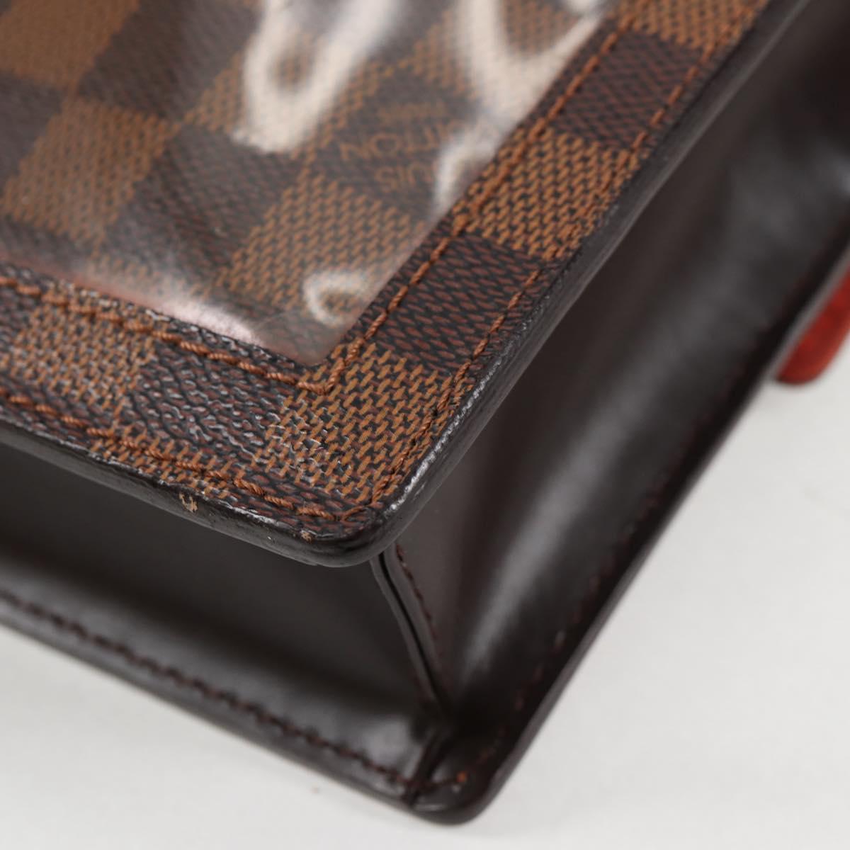 LOUIS VUITTON Damier Ebene Portello Shoulder Bag N45271 LV Auth PP901