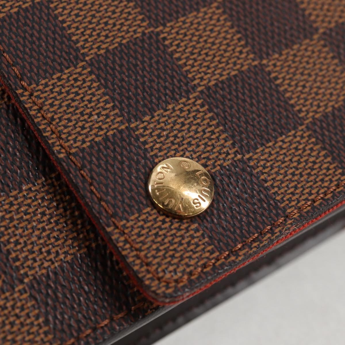 LOUIS VUITTON Damier Ebene Portello Shoulder Bag N45271 LV Auth PP901