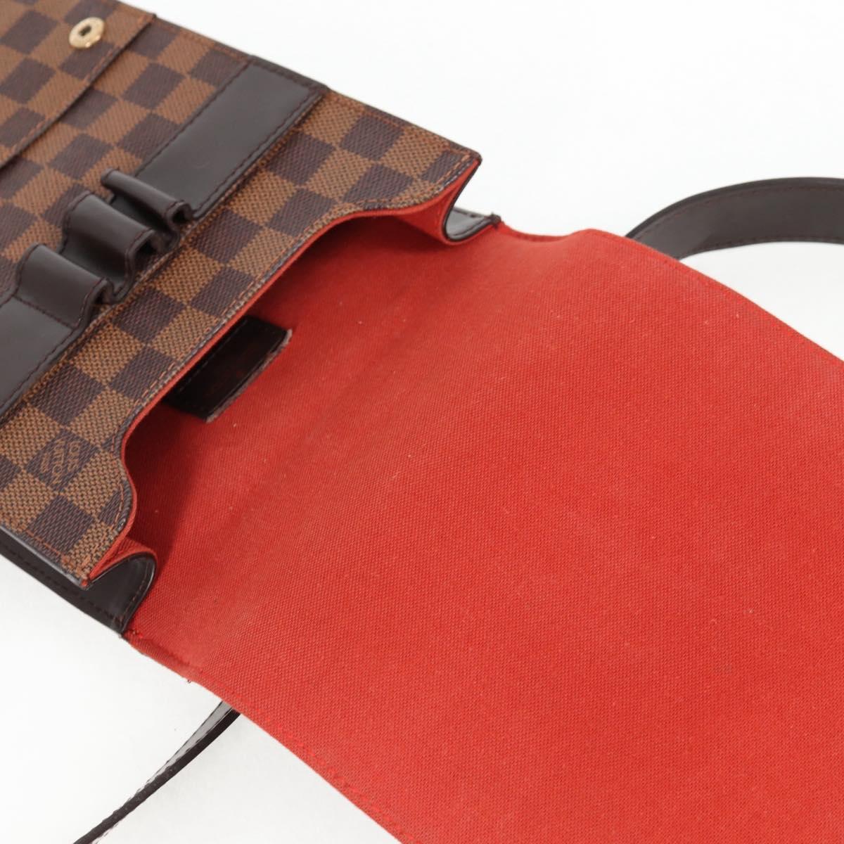 LOUIS VUITTON Damier Ebene Portello Shoulder Bag N45271 LV Auth PP901