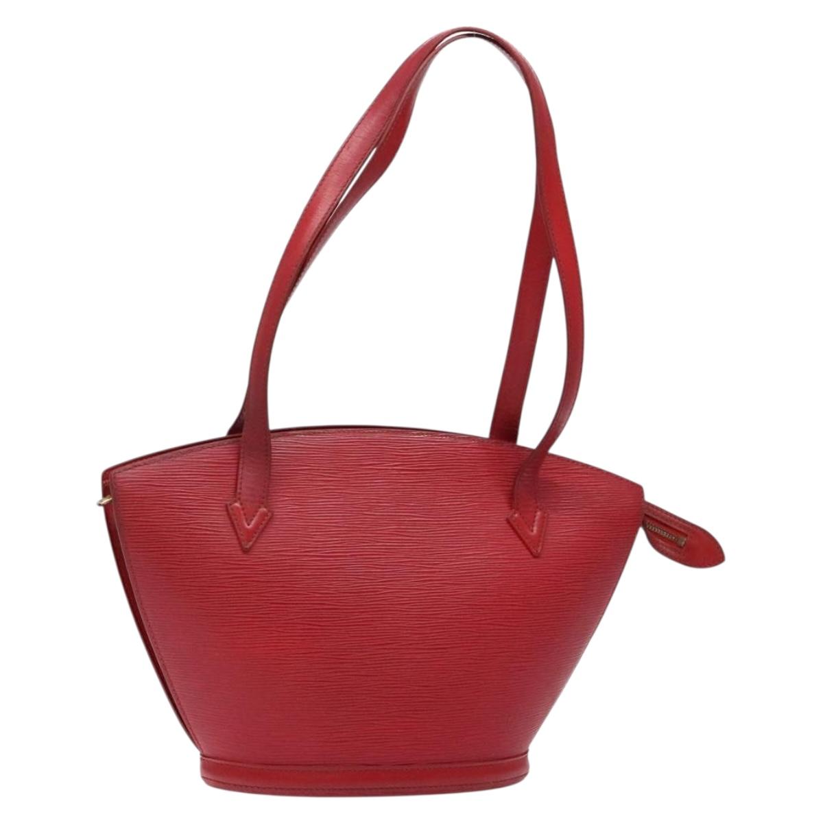 LOUIS VUITTON Epi Saint Jacques Poignees Long Hand Bag Red M52337 Auth PP902