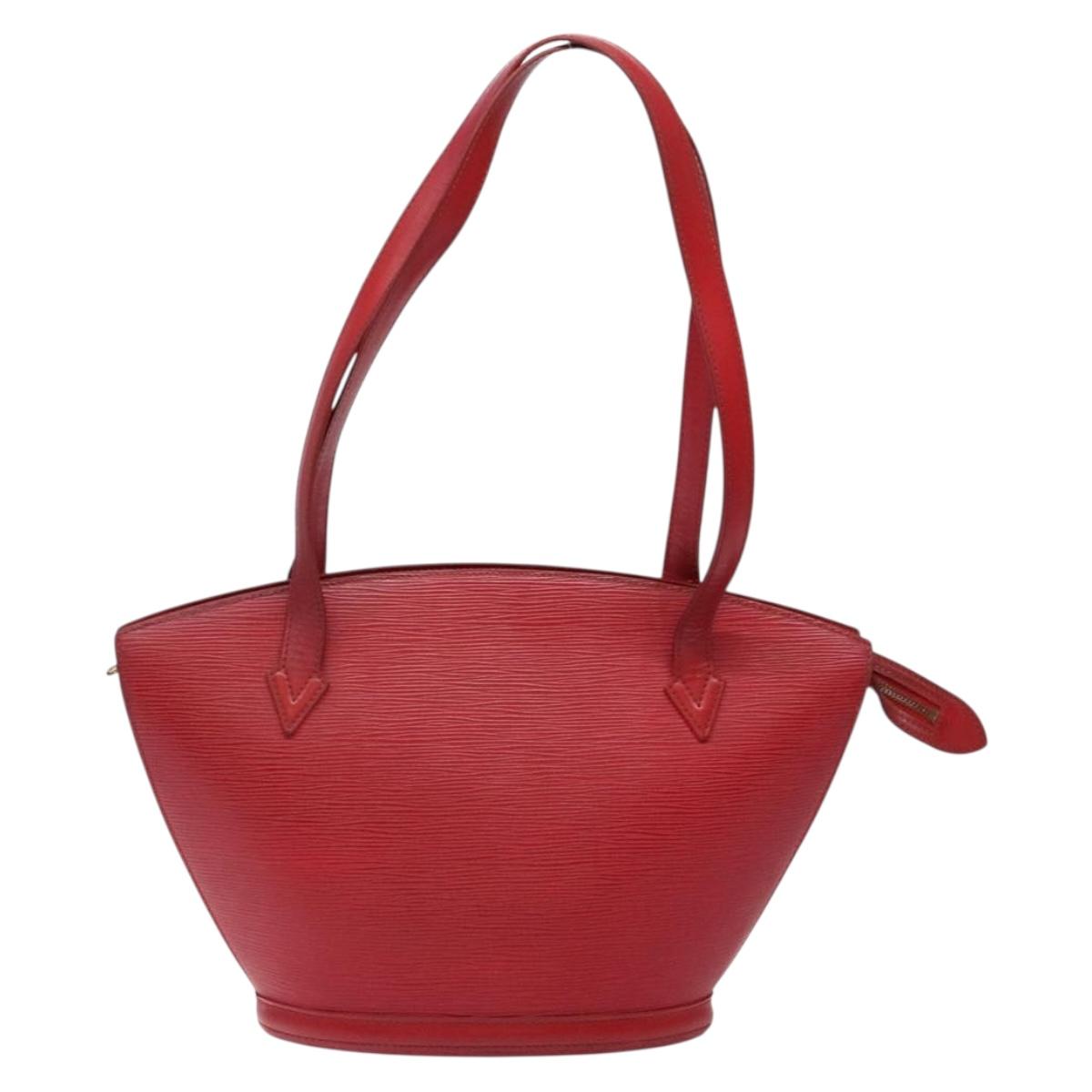 LOUIS VUITTON Epi Saint Jacques Poignees Long Hand Bag Red M52337 Auth PP902