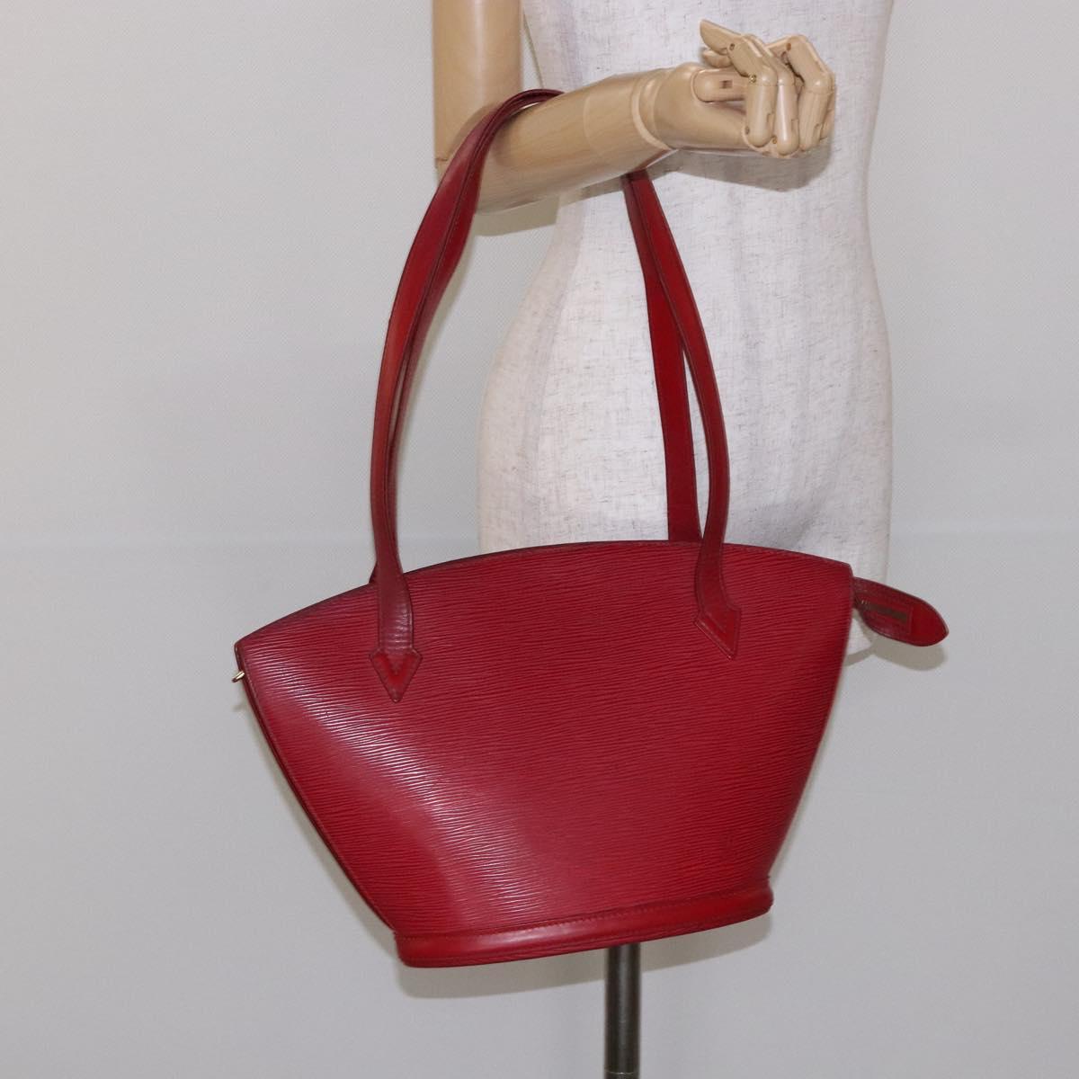 LOUIS VUITTON Epi Saint Jacques Poignees Long Hand Bag Red M52337 Auth PP902