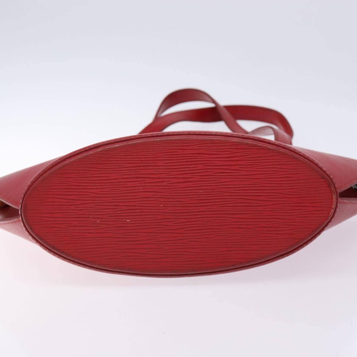 LOUIS VUITTON Epi Saint Jacques Poignees Long Hand Bag Red M52337 Auth PP902