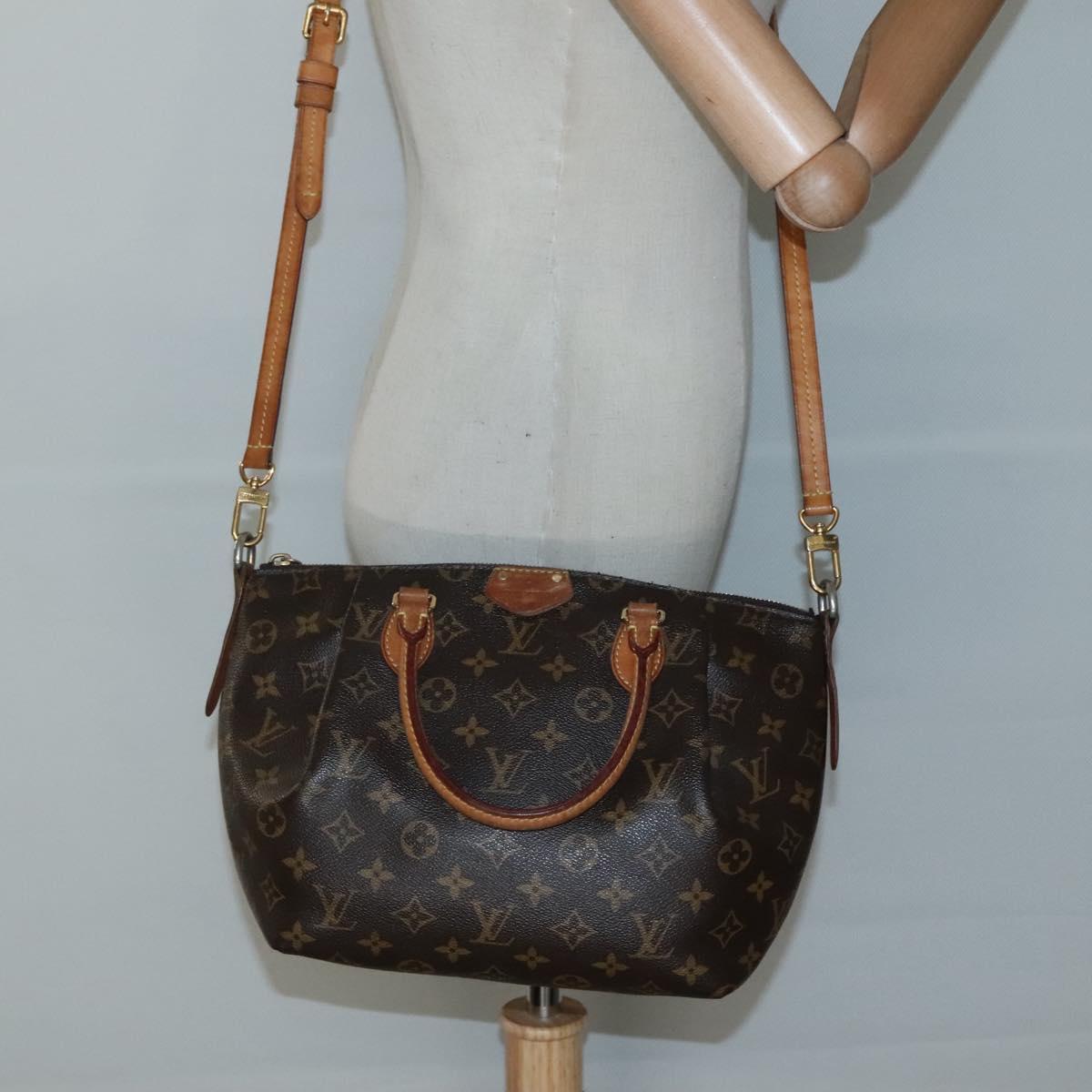 LOUIS VUITTON Monogram Turen PM Hand Bag 2way M48813 LV Auth PP904