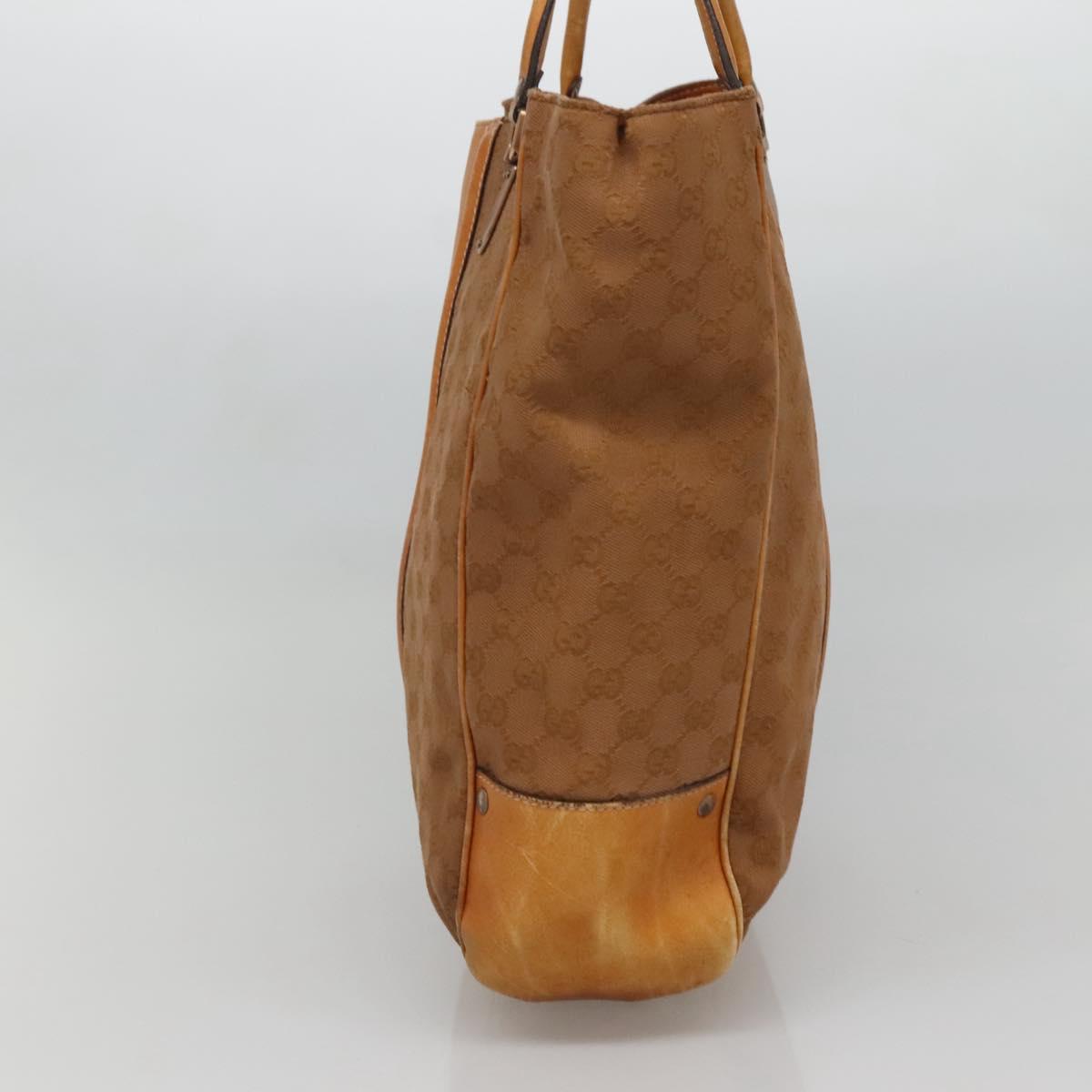 GUCCI GG Canvas Tote Bag Outlet Beige Gold Auth PP909