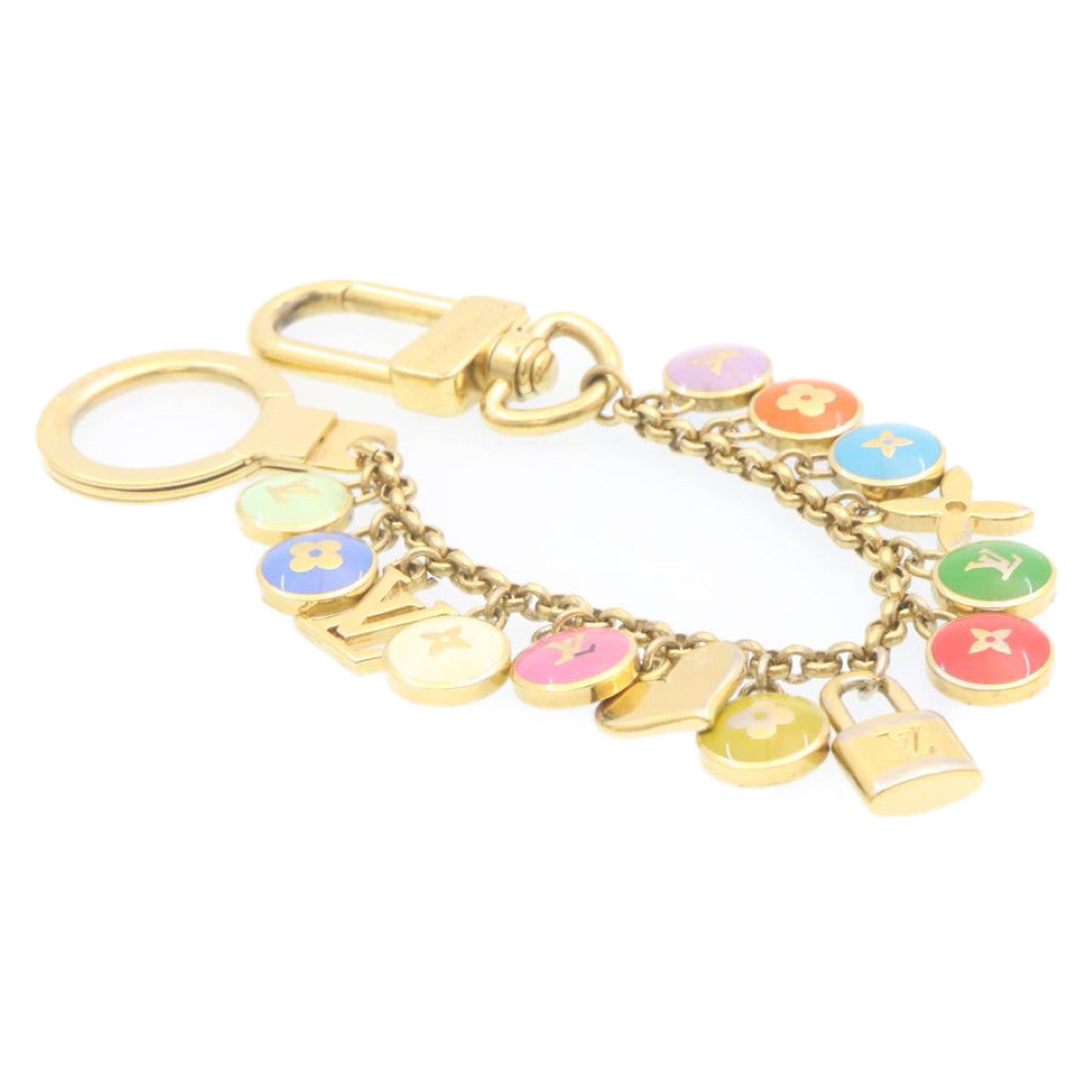 LOUIS VUITTON Porte Cles Chainne Pastille Bag Charm Multicolor M65386 Auth q049