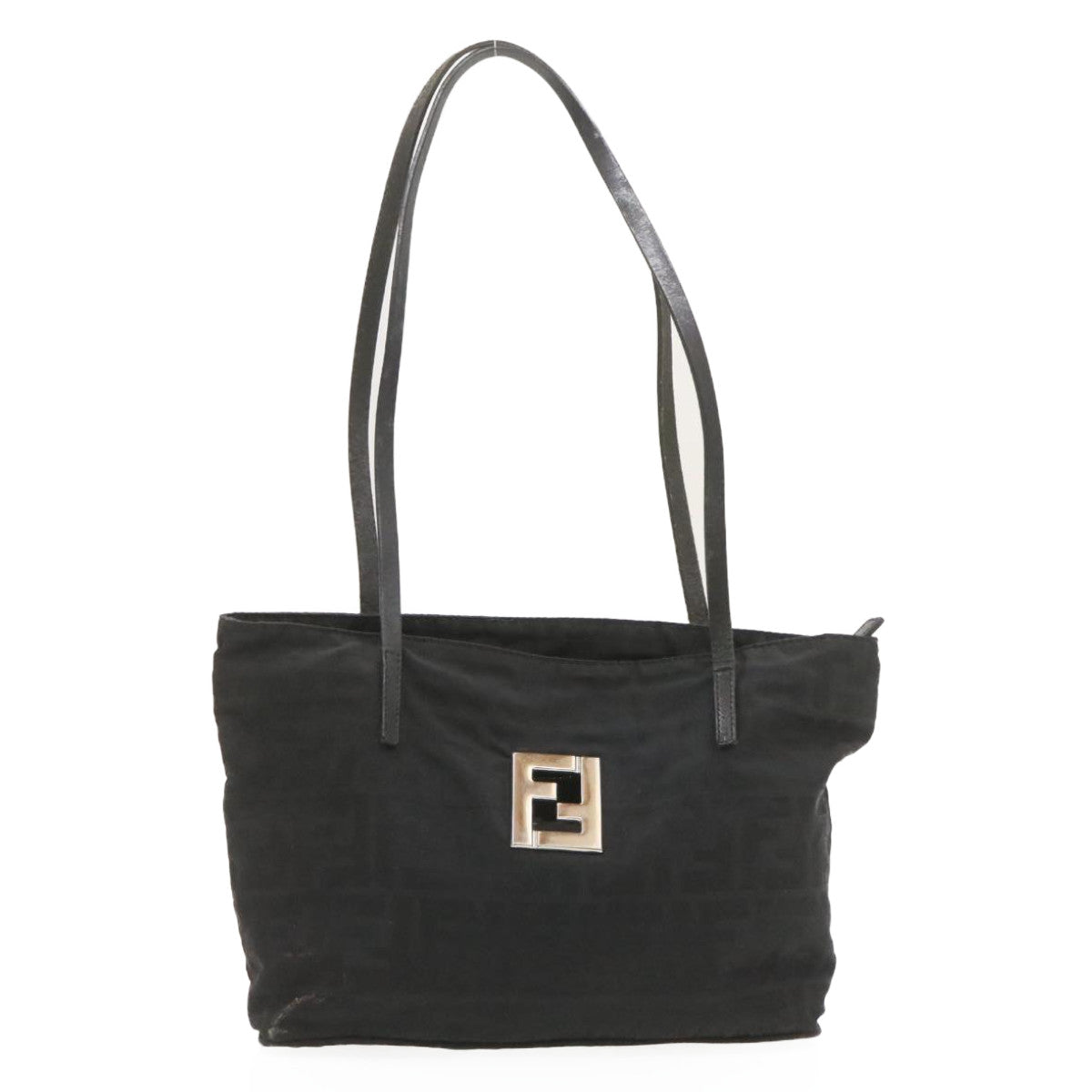 FENDI Zucca Canvas Tote Bag Black Auth rd1651