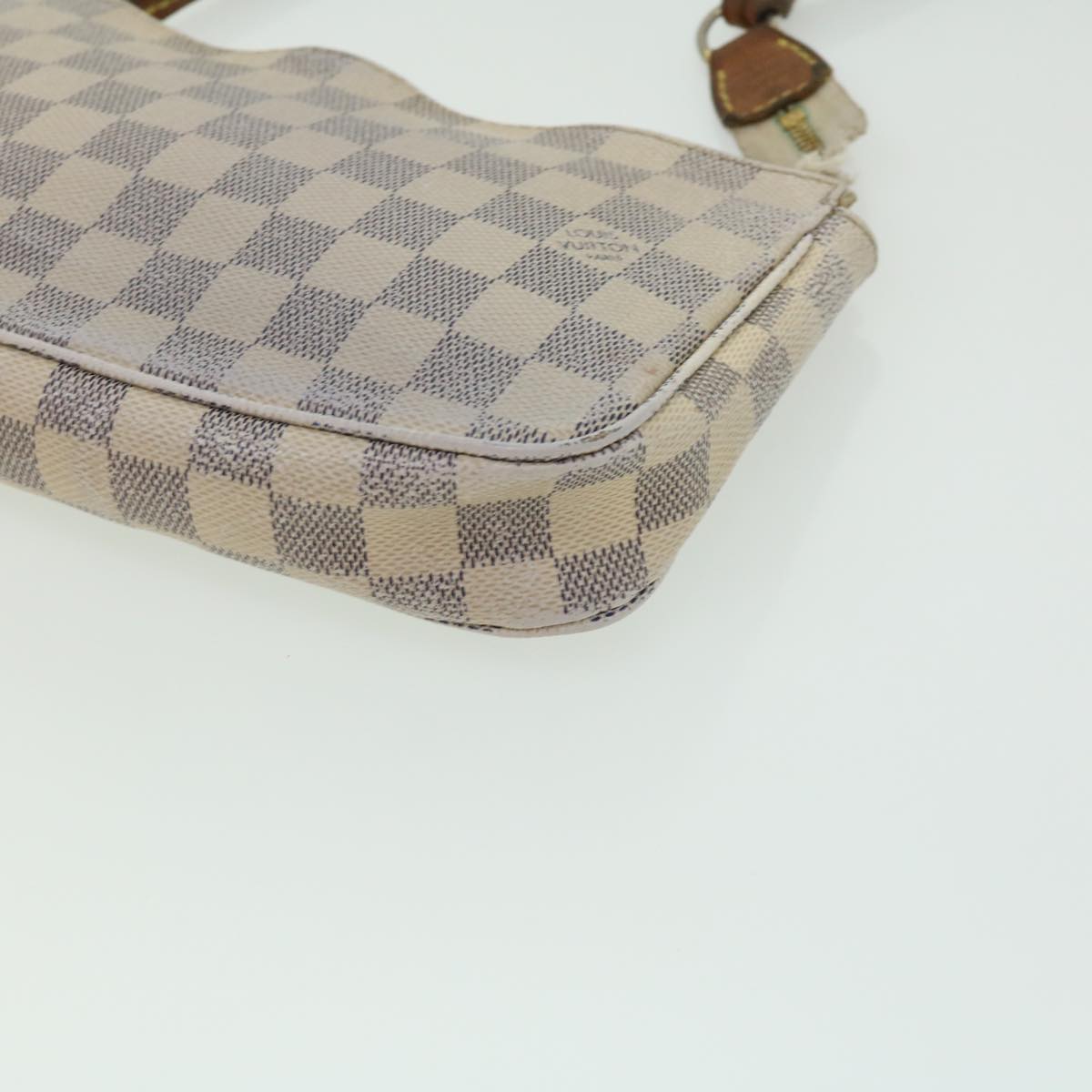 LOUIS VUITTON Damier Azur Pochette Accessoires Pouch N51986 LV Auth rd2953