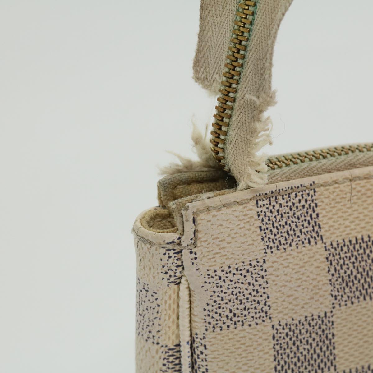 LOUIS VUITTON Damier Azur Pochette Accessoires Pouch N51986 LV Auth rd2953
