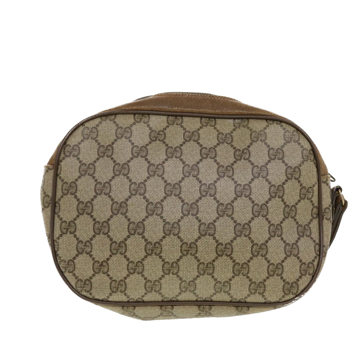 GUCCI GG Canvas Web Sherry Line Clutch Bag Beige Red Green 89.01.034 Auth rd5247