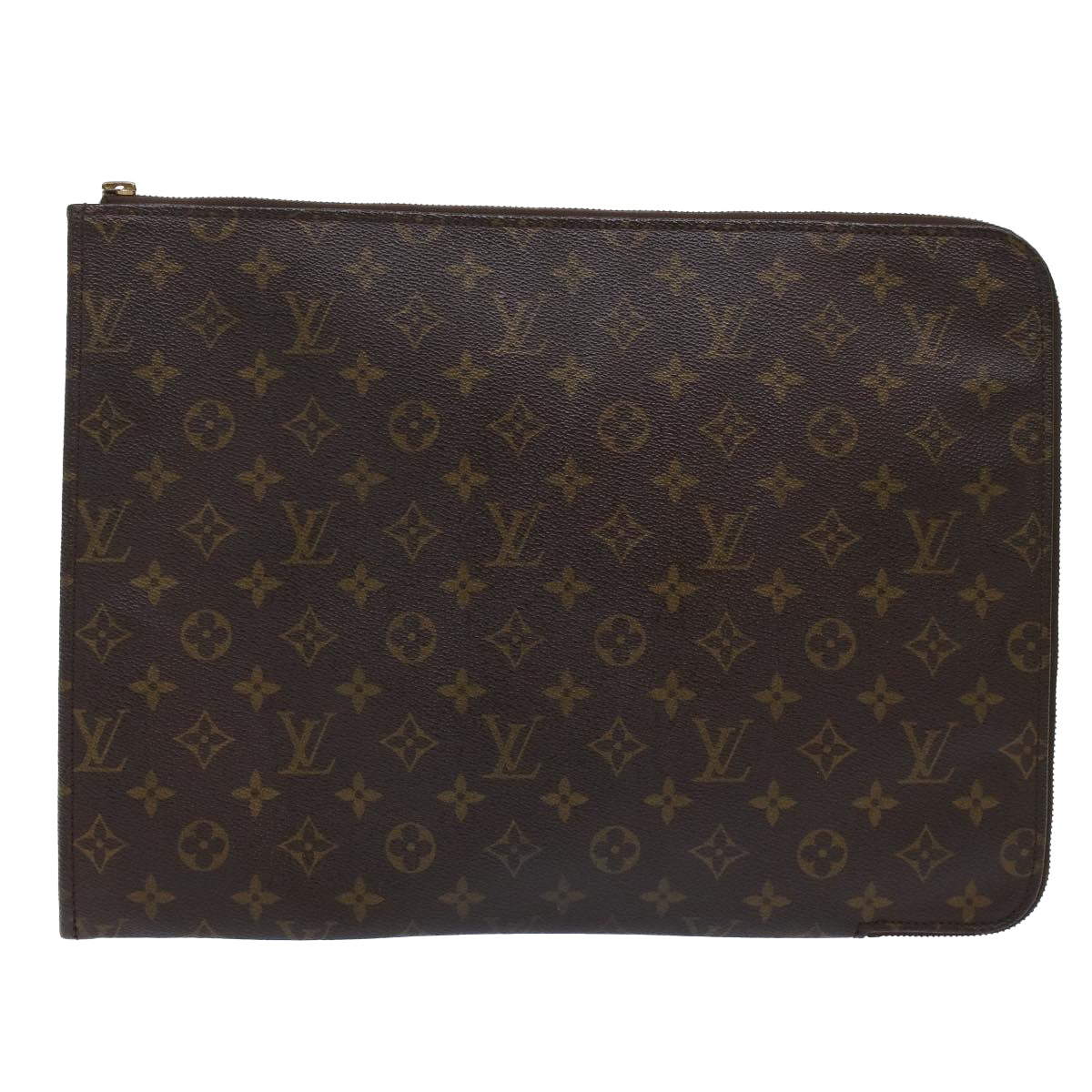 LOUIS VUITTON Monogram Poche Document Briefcase M53400 LV Auth rd5557