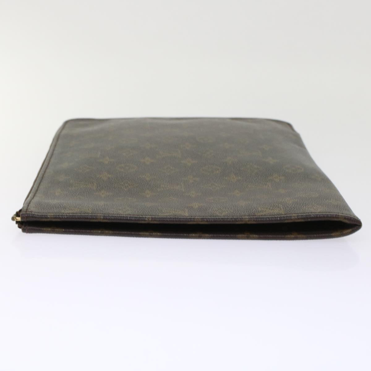 LOUIS VUITTON Monogram Poche Document Briefcase M53400 LV Auth rd5557