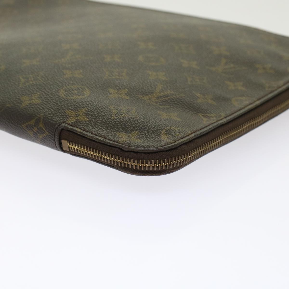 LOUIS VUITTON Monogram Poche Document Briefcase M53400 LV Auth rd5557