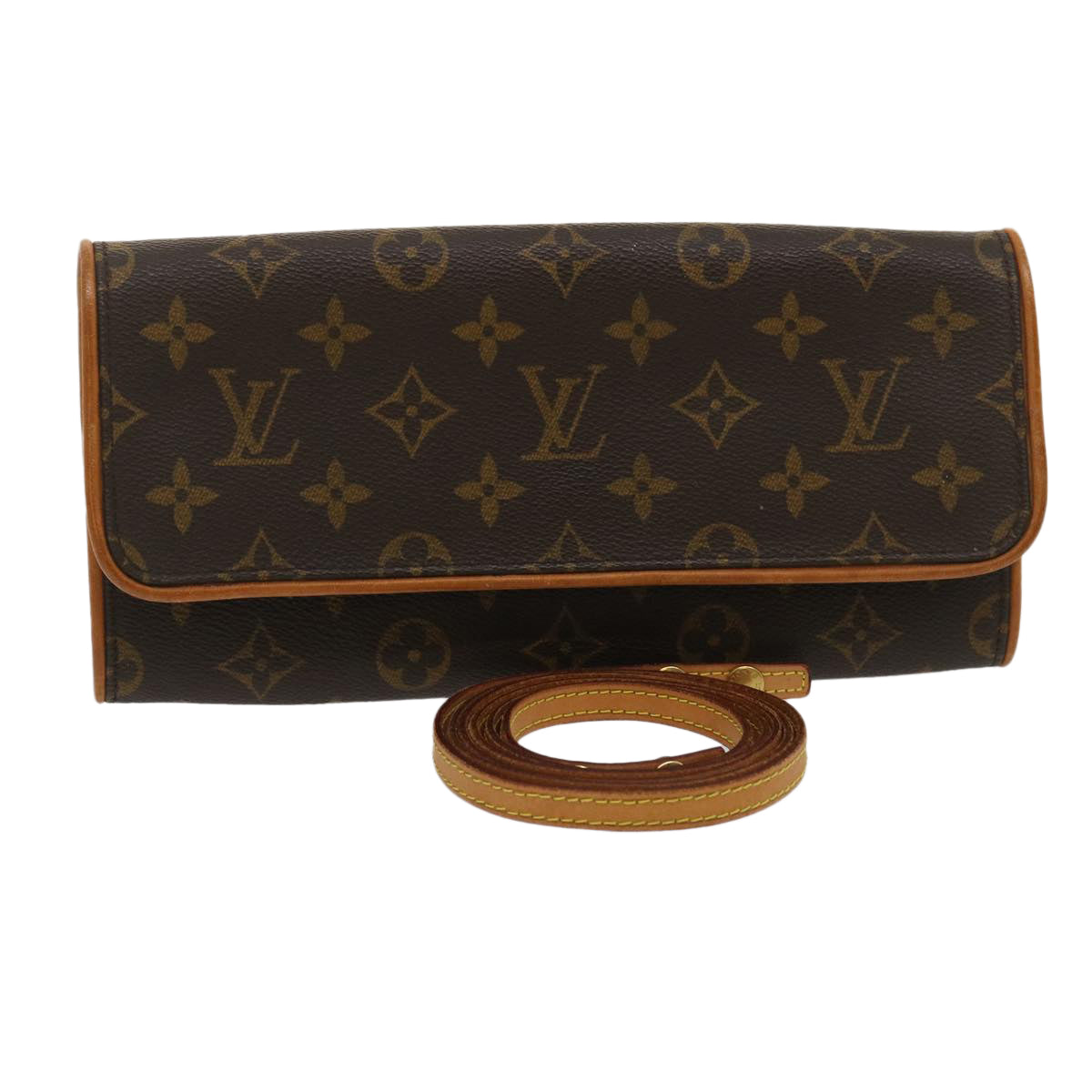 LOUIS VUITTON Monogram Pochette Twin GM Shoulder Bag M51852 LV Auth ro299