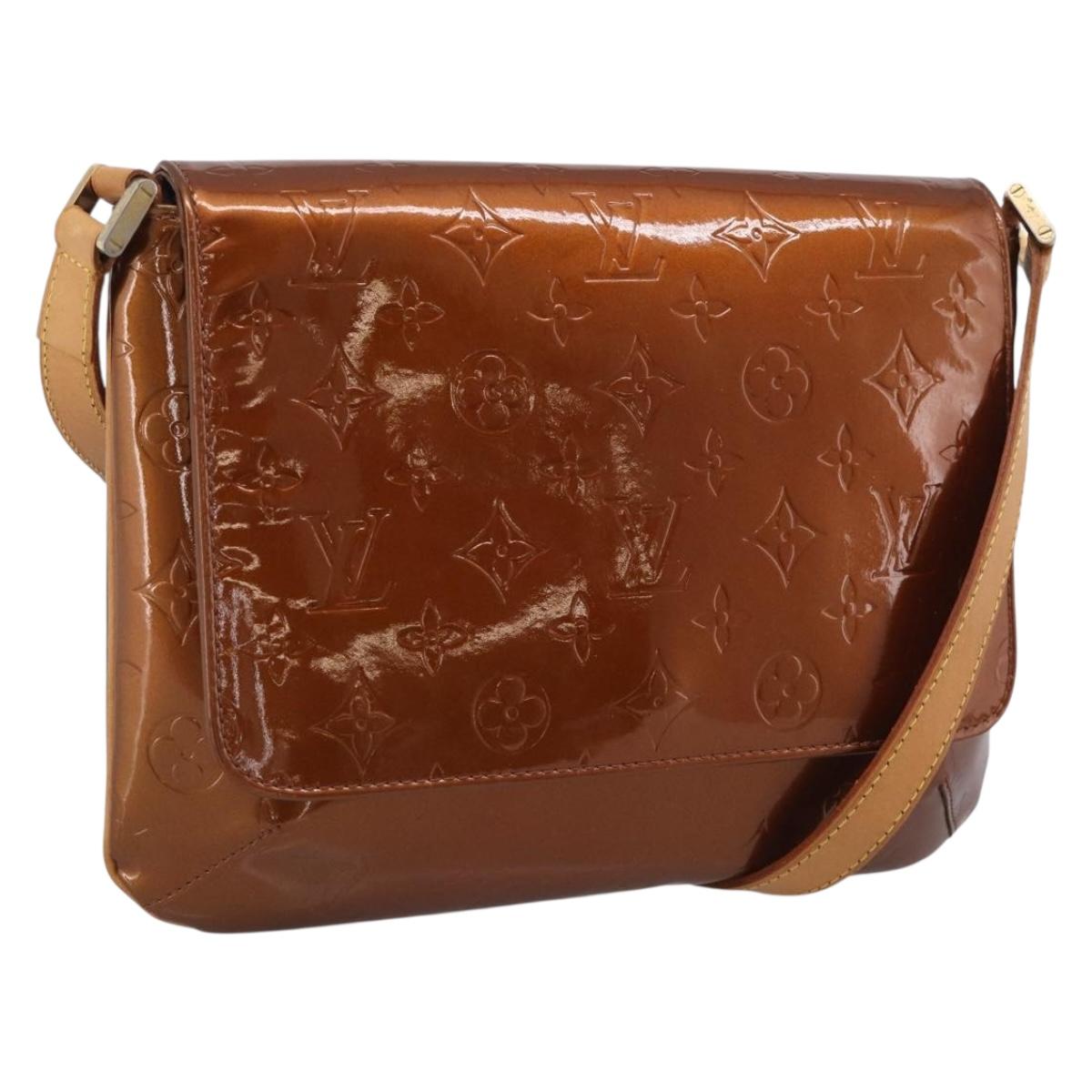 LOUIS VUITTON Monogram Vernis Thompson Street Bag Bronze M91124 LV Auth RV005
