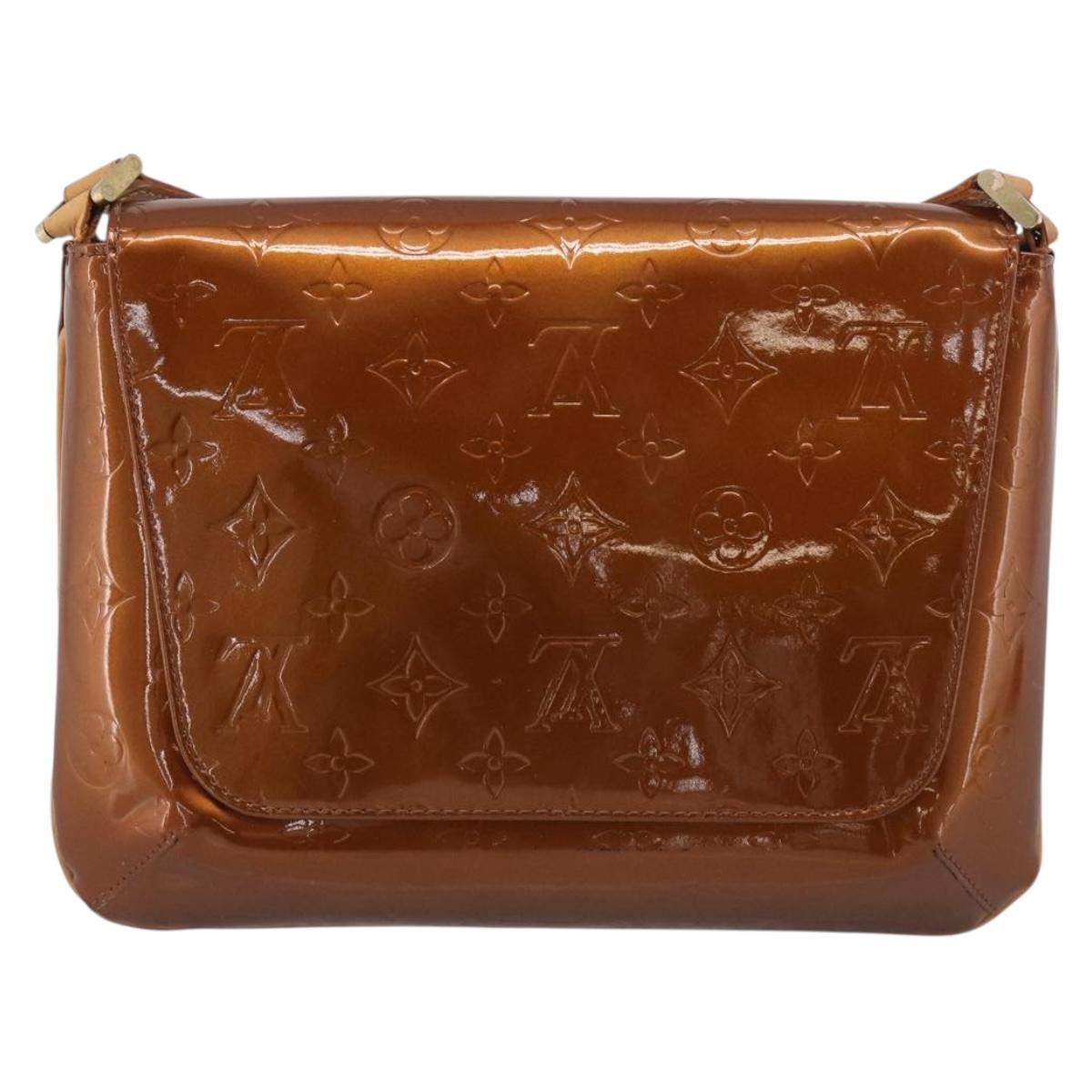 LOUIS VUITTON Monogram Vernis Thompson Street Bag Bronze M91124 LV Auth RV005