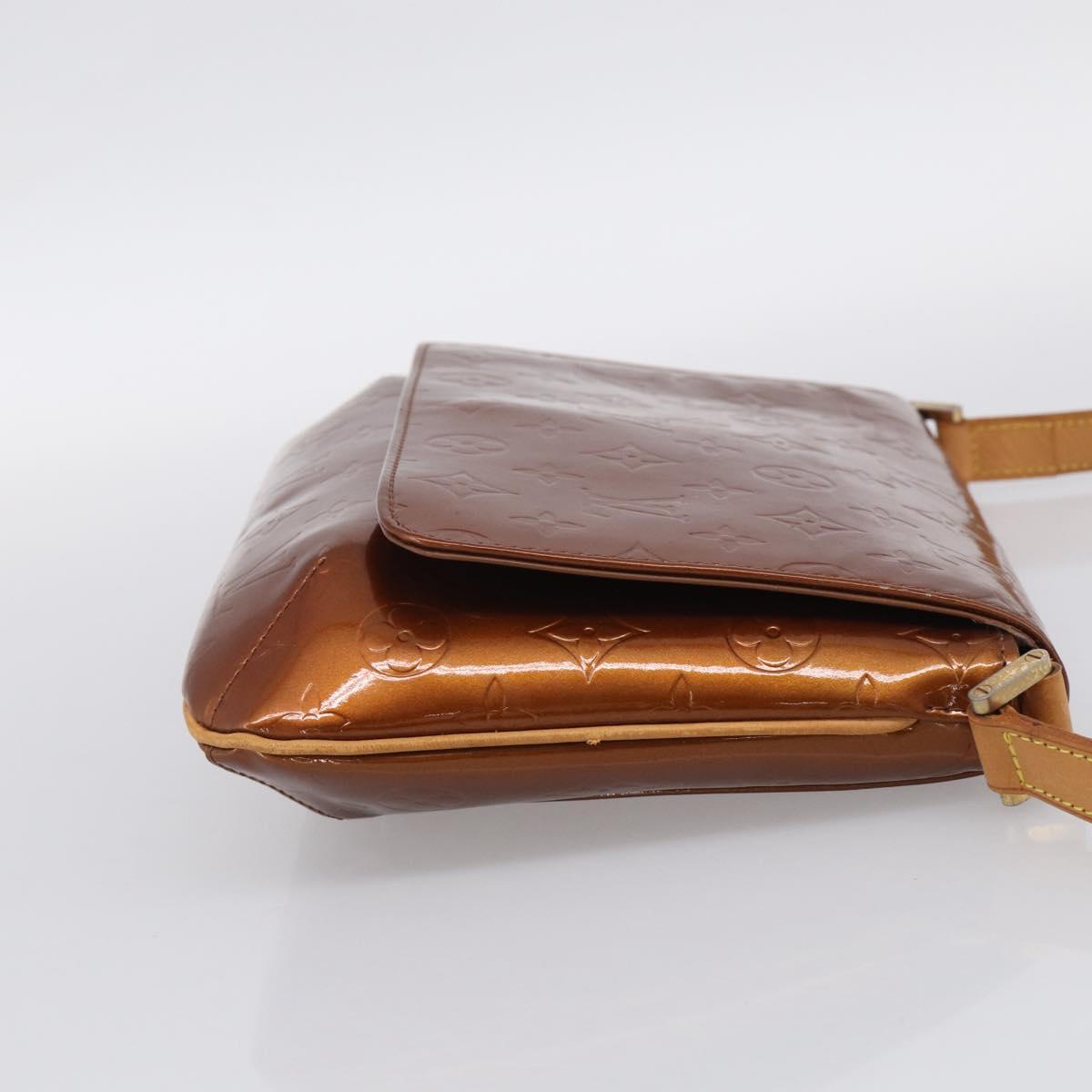 LOUIS VUITTON Monogram Vernis Thompson Street Bag Bronze M91124 LV Auth RV005