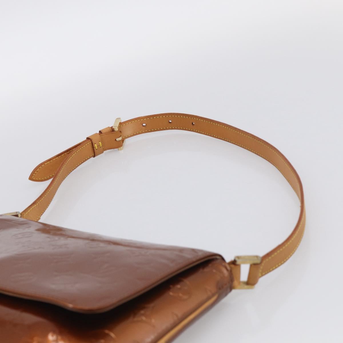 LOUIS VUITTON Monogram Vernis Thompson Street Bag Bronze M91124 LV Auth RV005